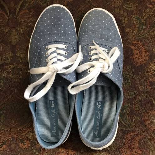 American Eagle Tennis Shoes |  | Chambray Polka dot | Size 10