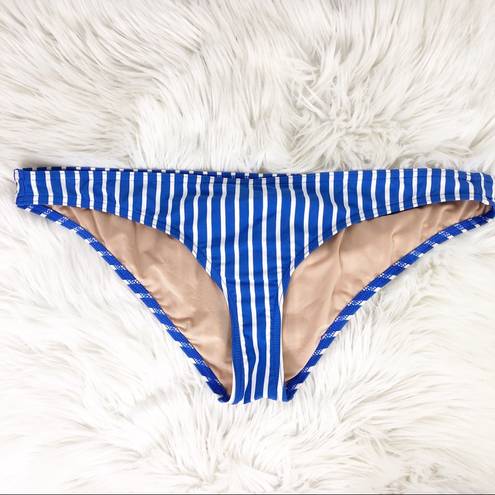 J.Crew  Striped Bikini Bottom Blue White Plus XXL