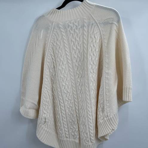 Chico's  white knitted poncho sweater size large/xl
