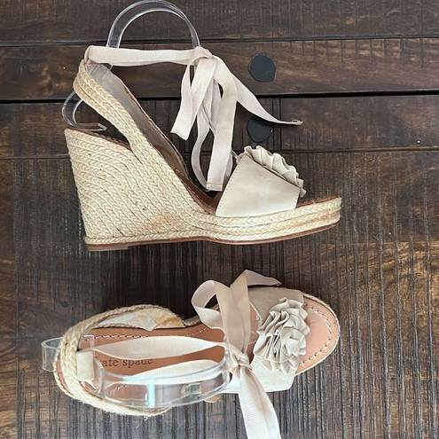 Kate Spade  Espadrille Wedge Sandals Flower Size 8.5