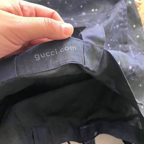 Gucci  Cloth Star Celestial Shopping Tote Blue