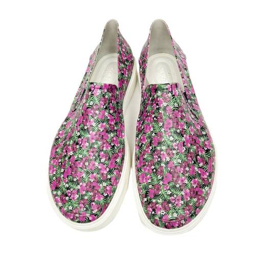 Crocs  Citilane Roka Purple Floral Slip On Sneaker Sz 11