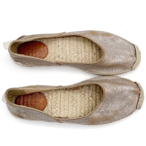 Rag and Bone  Georgie Silver Platinum Espadrille Slip-On Shoe Women’s Size 39.5 | 9