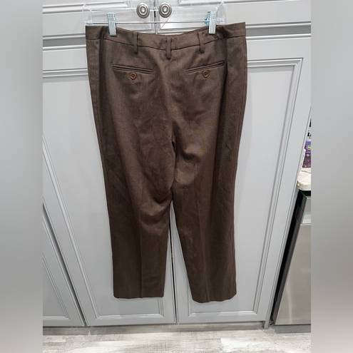 Brooks Brothers  Women’s Catherine fit brown wool dress pants size 12