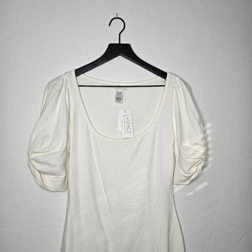 l*space L *  Melrose Bodycon Mini Dress with Puf sleeves in Small Cream Color NWT​