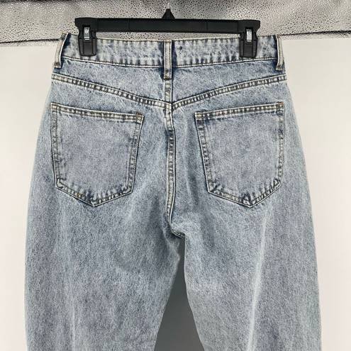 Pretty Little Thing : Denim Acid Wash Baggy Ripped High Rise Boyfriend Jeans Size 4