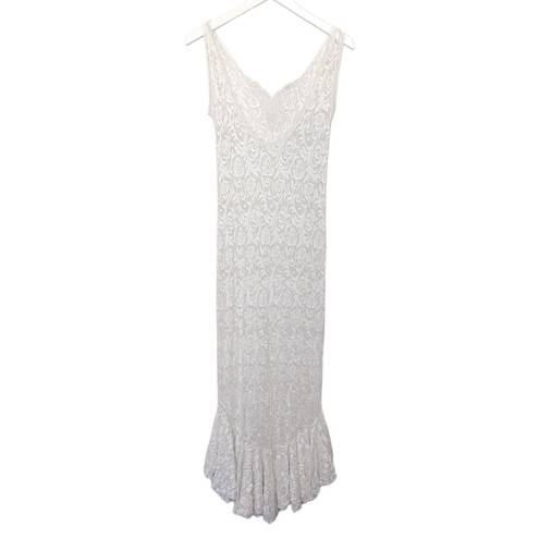 Frederick's of Hollywood Vintage Frederick’s Of Hollywood Lace Maxi Dress Mermaid flounce Hem