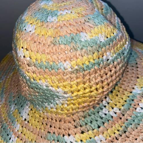 BP NWOT  Nordstrom Multicolor Woven Straw Hat One Size ~