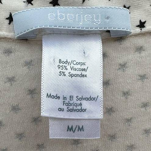 Eberjay Eberjey Star Printed Short Sleeve Button Lightweight Pajama Top Medium