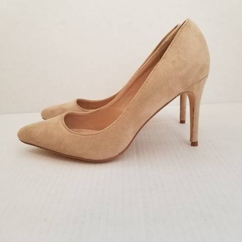 Bella Marie  Light Taupe Suede Pointy High Heel