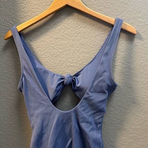 Aerie  Ribbed Knot Blue One Pice Swimsuit Size Small