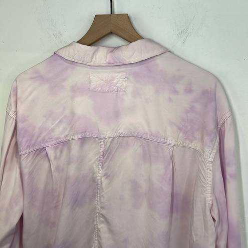 We The Free  - Free People Tie Dye Button Down Long Sleeve oversized size Large