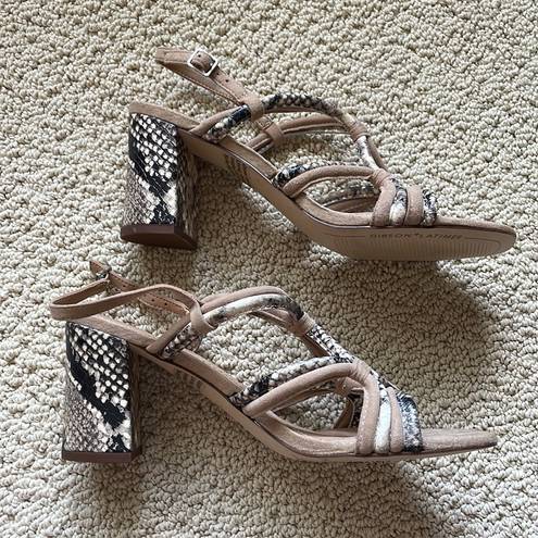 Gibson Latimer Size 8  Suede Reptile Strappy Sandals