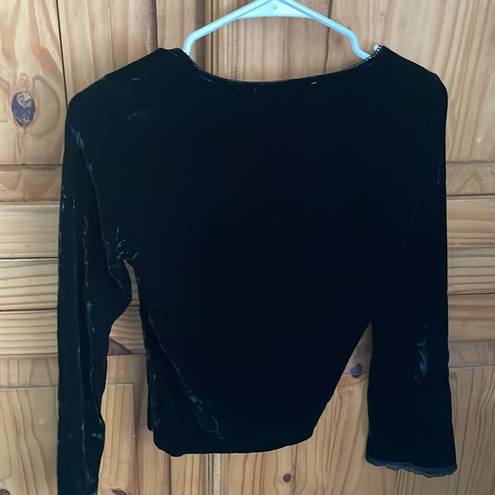 Cynthia Steffe  Black Velour with Lace Top Size XS