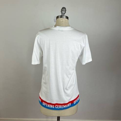 Opening Ceremony  White Tape Logo Tee