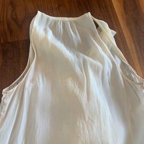 Vince cream silk ruffled tunic