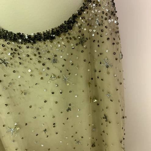 Joie  gold beige sequin tank top size XWS NWOT