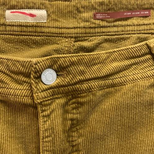 Pilcro  Tan Corduroy Slim Boyfriend Crop Pants - Size 22W