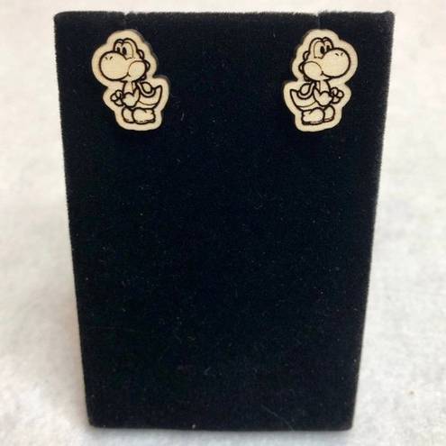 Nintendo Yoshi Wooden Stud Earrings