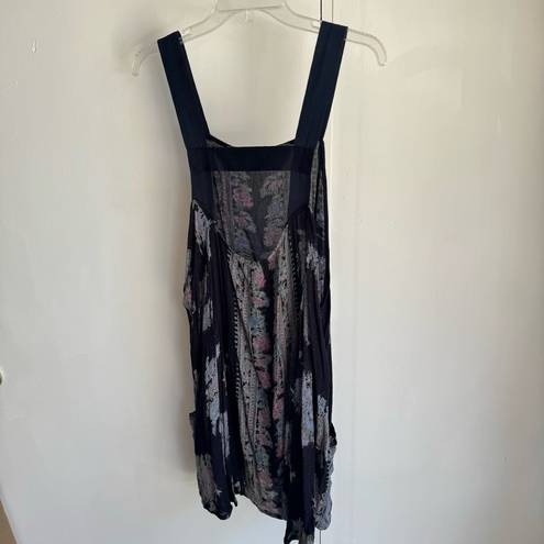 Free People  Paradise Song Floral Tunic Dress Sleeveless Size M