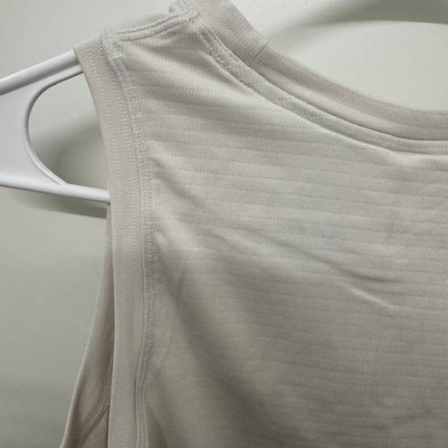 Lululemon White Cropped Tank Top