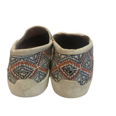 Joie  Sneakers Bohemian Huxley Slip-On Woven Canvas Geometric Pattern, 6.5