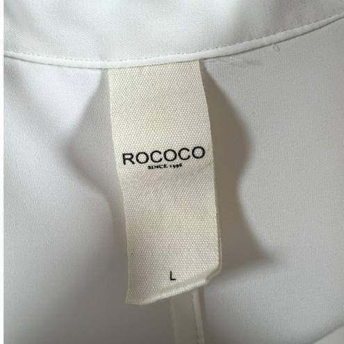 Rococo  Asymmetrical Hem Layered Sleeveless Blouse Top L