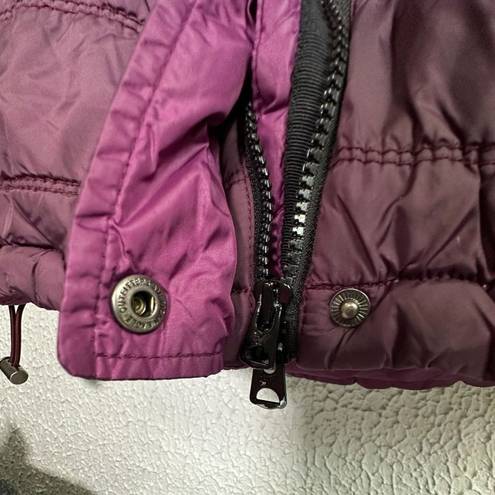 American Eagle  Womens Vest Puffer Quilted Full Zip Snaps Lined Pockets Purple M