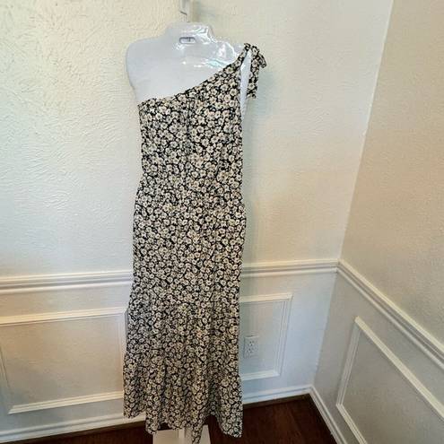 Daisy Pretty Garden One-Shoulder  print poly Sundress SZ XL