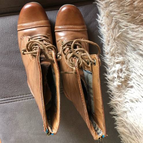 Charlotte Russe Brown Booties with Laces Size 7