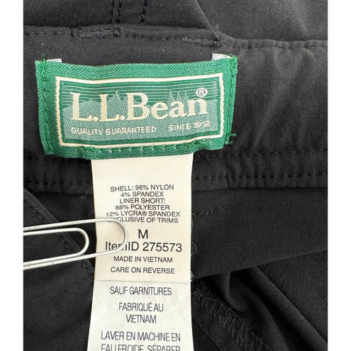 L.L.Bean  Women's Comfort Trail Mid Rise Striaght Leg Crop Pants Black Size M