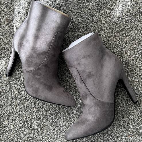 NWB! Suede Gray Ankle Boots