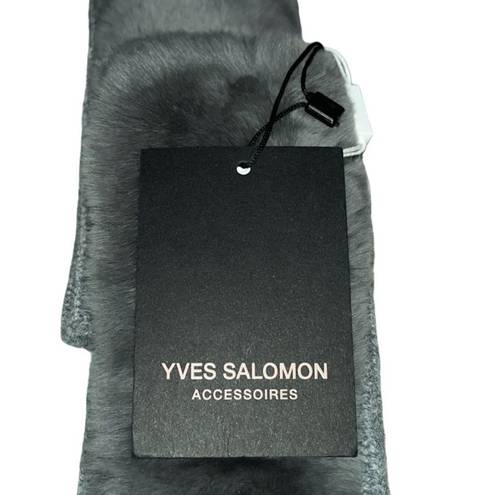 Salomon Yves  Cashmere-Wool Knit w/ Rabbit Fur Fingerless Gloves