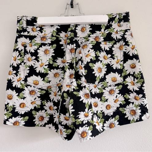 American Apparel  Daisy on Black Jean Shorts