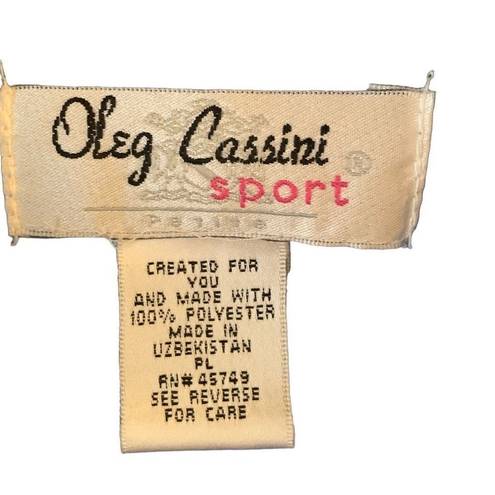 Oleg Cassini Pre Owned Women’s  Petite Two Tone Full Zip Warm Up Jacket AthleticW