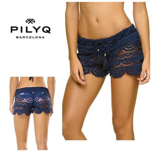 PilyQ New.  blue lace shorts.  XS/S