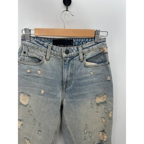 Alexander Wang Denim X  Jeans Women 25 Blue Light Wash Denim Grind Distressed