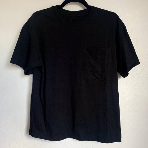 Everlane NEW  The Organic Cotton Relaxed Pocket Tee in Black