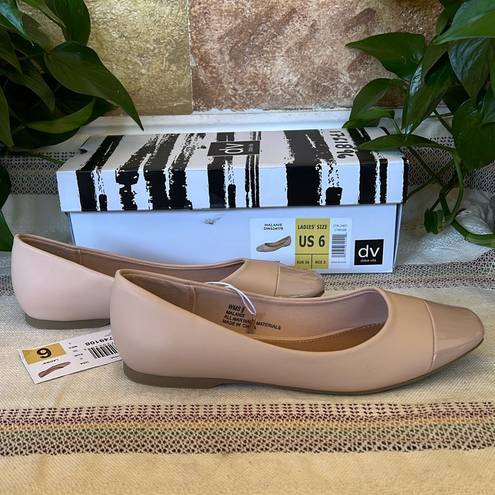 DV by Dolce Vit 🤍 NEW Women’s DV Dolce Vita Malanie Nude Cap Toe Square Slip-On Ballet Flats 🤍