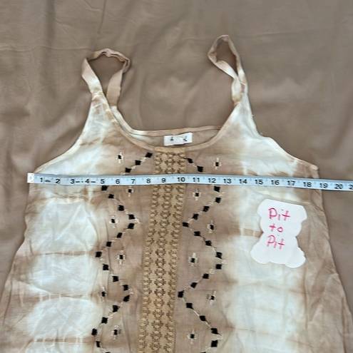 Daisy NWT  Island szXL brown tan cream tie dye summer dress w/tie in back