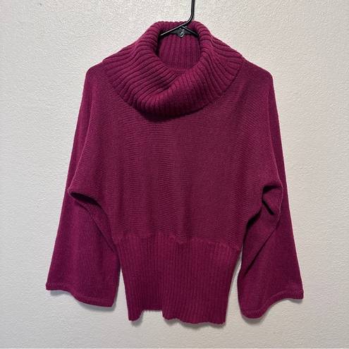 a.n.a  Women's Rusty Burgundy Cowl Neck Bell Sleeve Knit Dolman Pullover Sweater