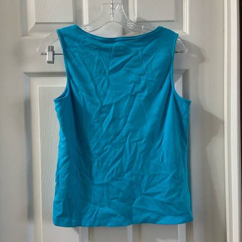 Coldwater Creek  Blue Scoop Neck Sleeveless Tank S