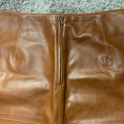 United Colors Of Benetton  Brown Leather Skirt