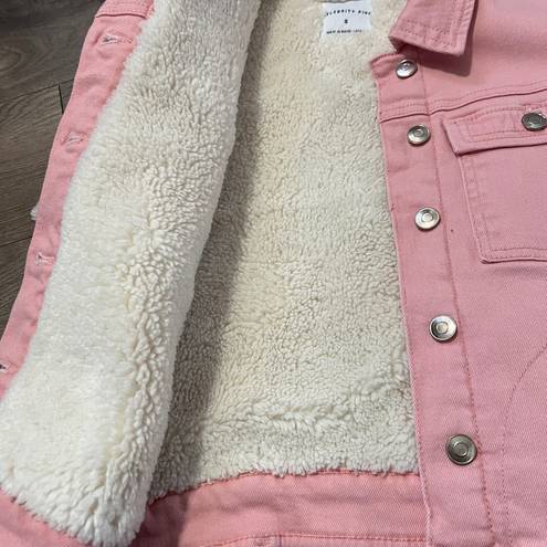 Celebrity Pink  Boyfriend Sherpa Denim Vest Size Small Junior New