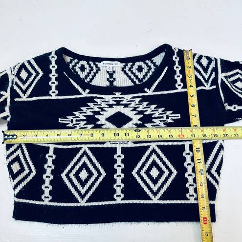 Roommates Sweater Cropped Womens Size L Multi Color