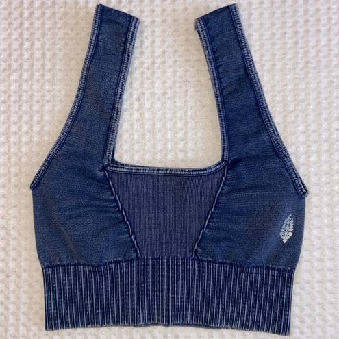 Free People NEW! $48  MOVEMENT Good Karma Square Neck Bra Top XS/S Deepest Navy