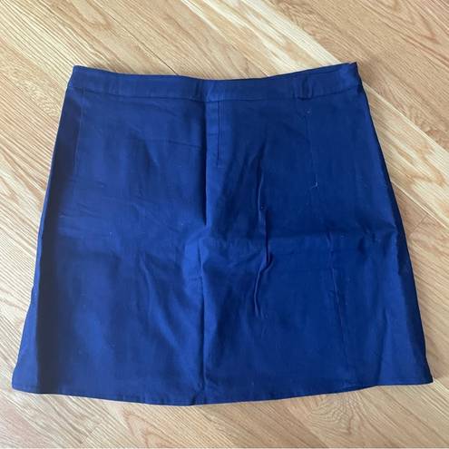 Harper  Navy Blue Mini Skirt with Gold Buttons
