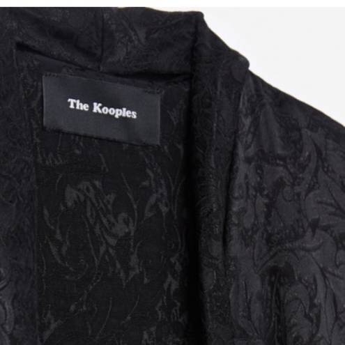 The Kooples  BLACK JACQUARD LONG SLEEVE OPEN CARDI TOP