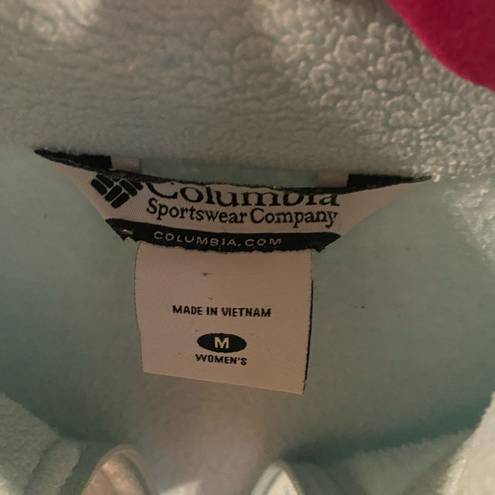 Columbia  Baby Blue Fleece Zip Up Jacket Like New Size Medium