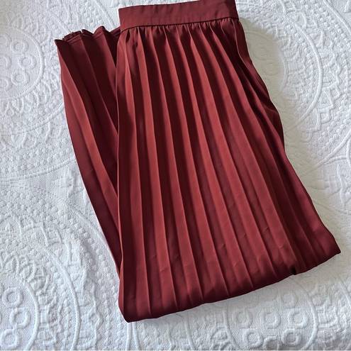 idem Ditto  BOUTIQUE pleated midi skirt burnt orange